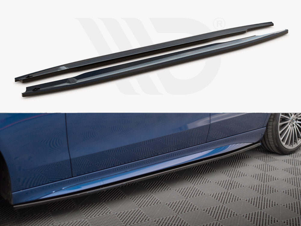 SIDE SKIRTS DIFFUSERS Mercedes C W204 AMG-Line (PREFACE) Gloss