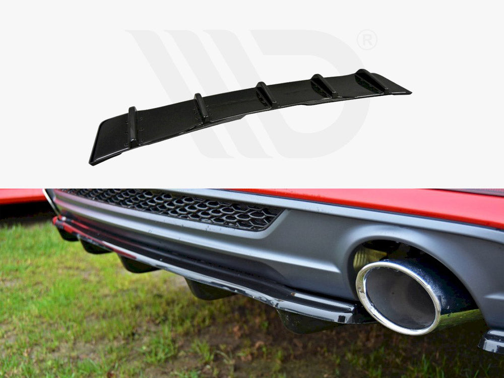 Central Rear Splitter Audi A5 S-Line F5 Coupe / Sportback (with vertical  bars)