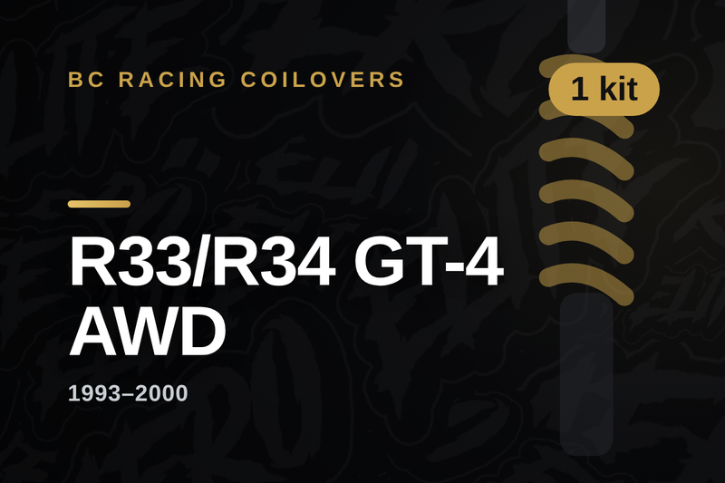 BC Racing coilovers — Nissan Skyline R33/R34 GT-4 AWD