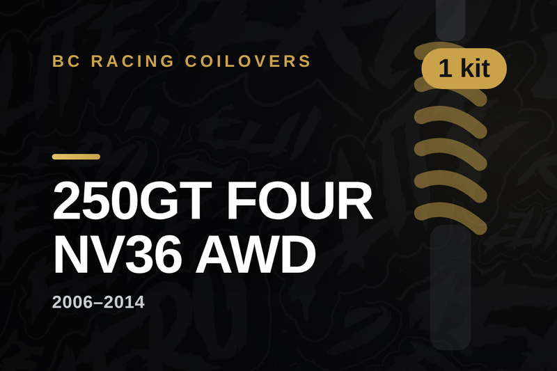 BC Racing coilovers — Nissan Skyline 250GT FOUR NV36 AWD
