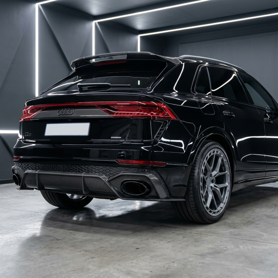 Audi RSQ8 4M Carbon Fiber Replacement Rear Bumper Diffuser