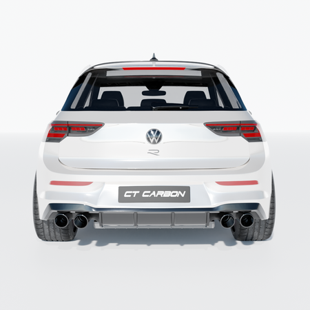 VW GOLF MK8.5 R CARBON FIBRE SPLITTER - CT DESIGN-Splitter-CT CARBON-CT Carbon - High-quality carbon fiber and gloss black aerodynamic parts for premium sports and luxury vehicles.