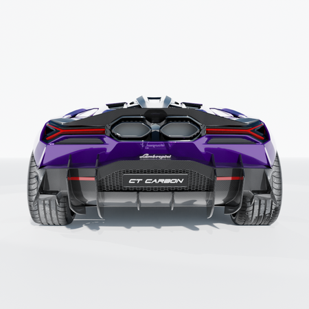 LAMBORGHINI REVUELTO CARBON FIBRE REAR DIFFUSER - CT DESIGN-Diffuser-CT CARBON-CT Carbon - High-quality carbon fiber and gloss black aerodynamic parts for premium sports and luxury vehicles.