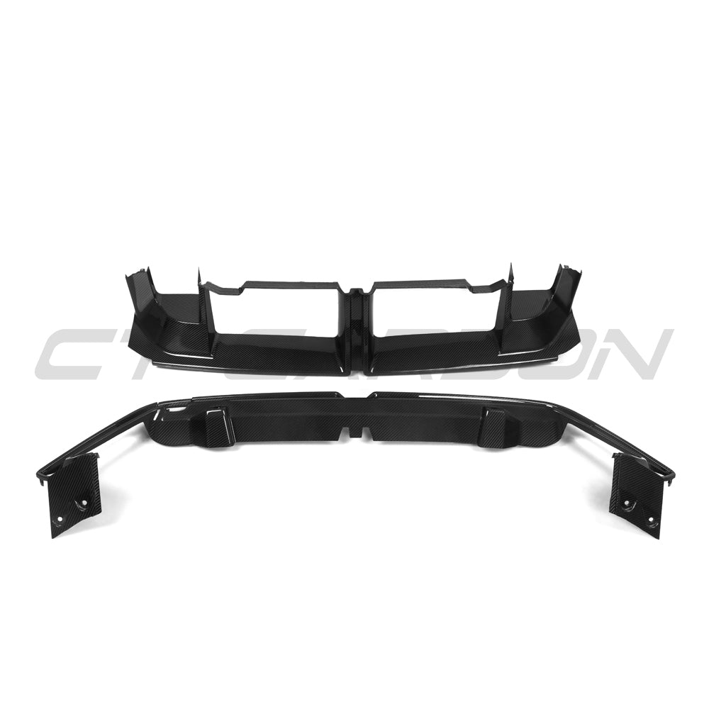 BMW G90/G99 M5 2024+ CARBON FIBRE FRONT BUMPER MIDDLE BUMPER TRIM-Bumper Trim-CT CARBON-CT Carbon - High-quality carbon fiber and gloss black aerodynamic parts for premium sports and luxury vehicles.