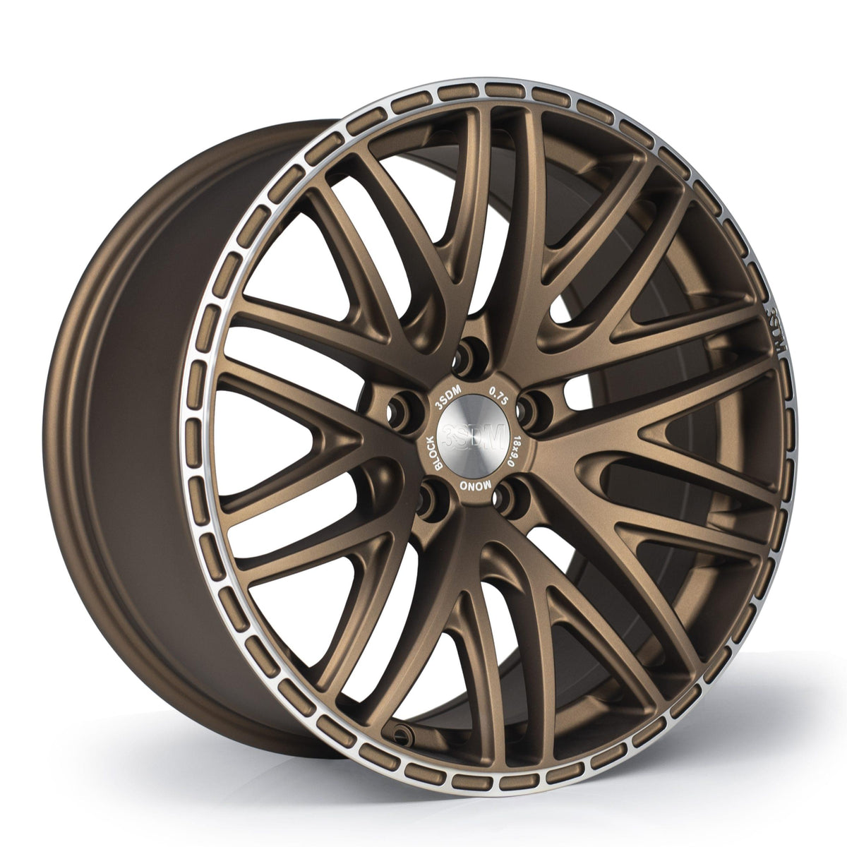 3SDM 0.75 18x9 ET40 5x112 Satin Bronze / Machined Lip