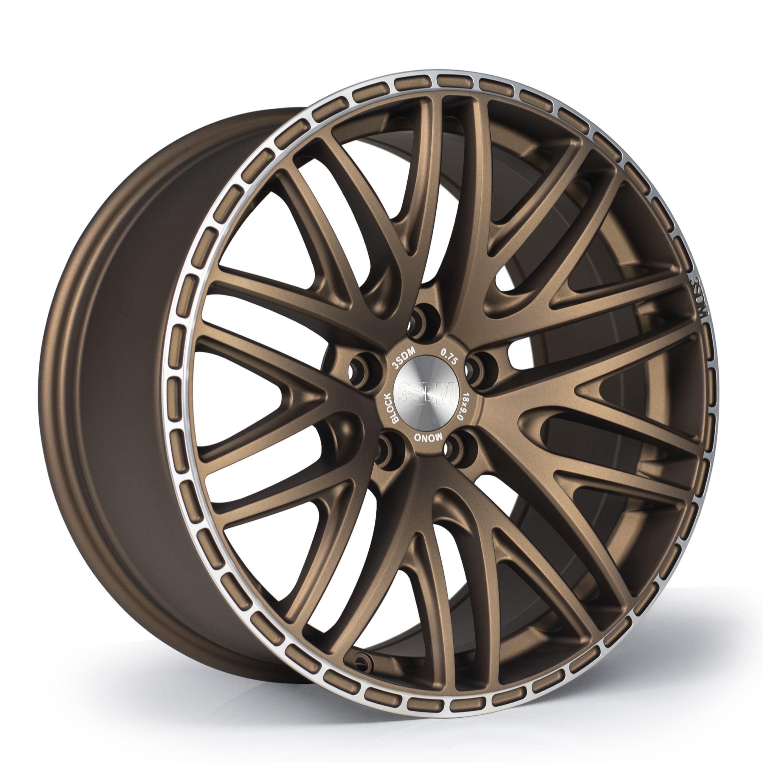 3SDM 0.75 18x8 ET42 5x112 Satin Bronze / Machined Lip