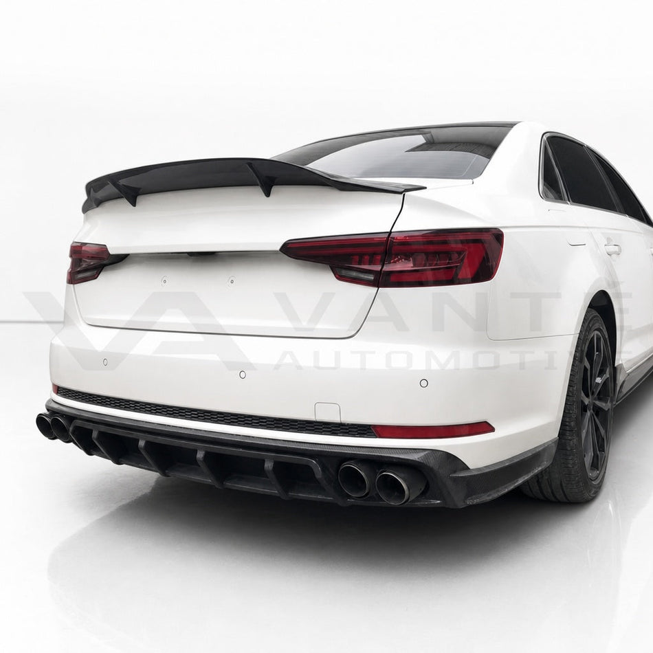 Audi S4 B9 Carbon Fibre Rear Bumper Diffuser with Splitter