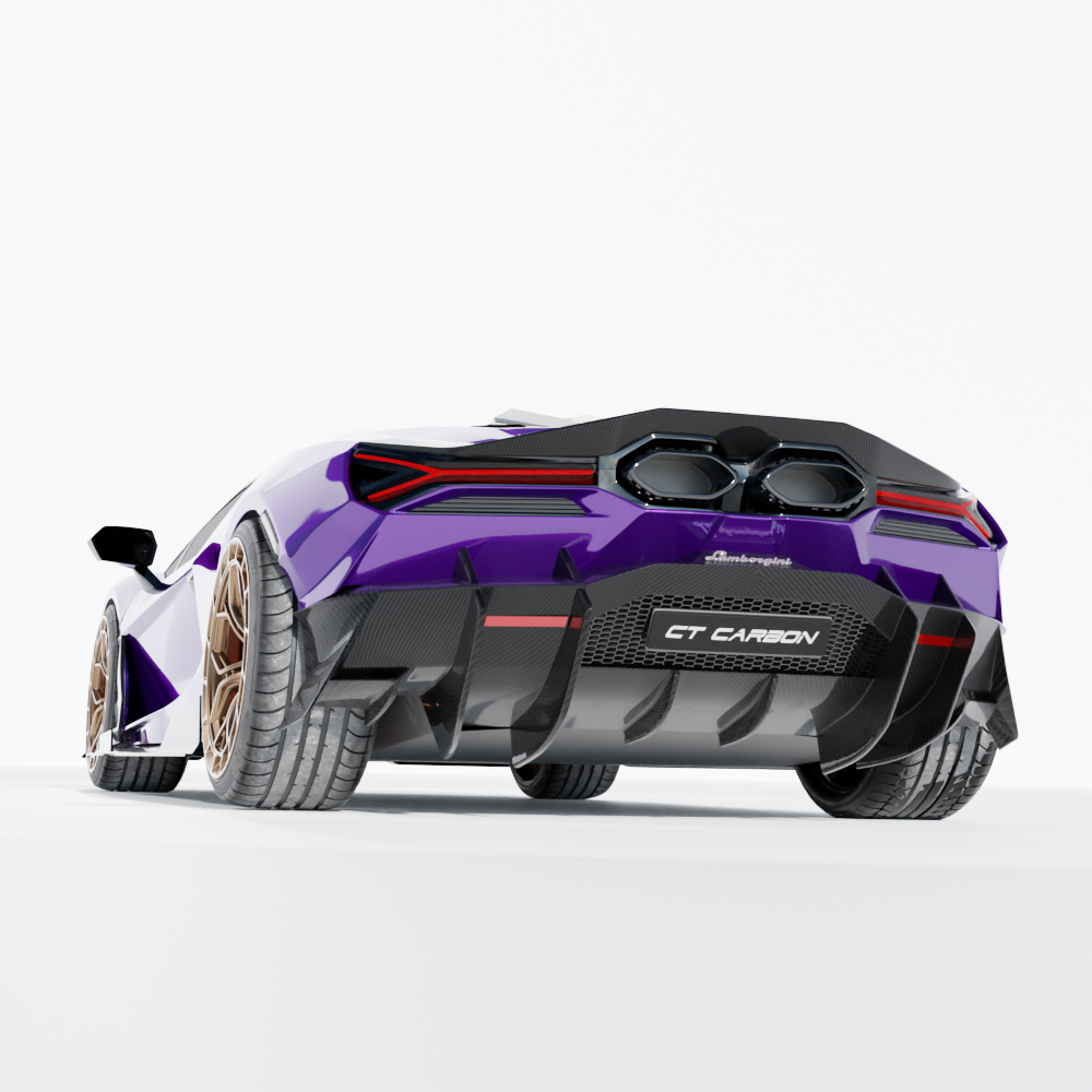 LAMBORGHINI REVUELTO CARBON FIBRE SPOILER - CT DESIGN-Spoiler-CT CARBON-CT Carbon - High-quality carbon fiber and gloss black aerodynamic parts for premium sports and luxury vehicles.