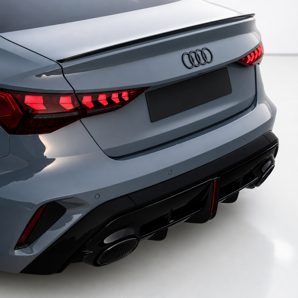 Audi A3 8Y 2025+Rear Diffuser Replacement RS3 Style