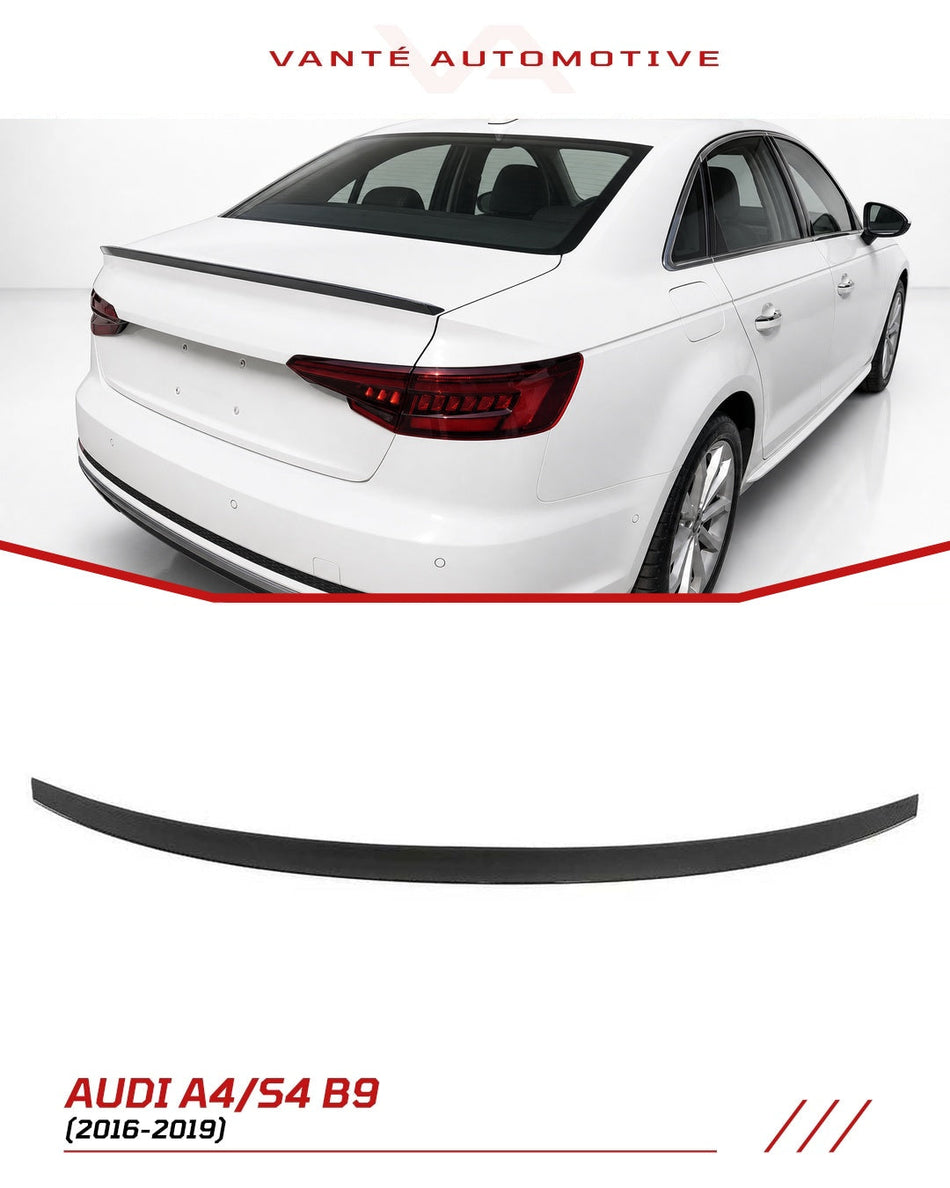 Audi A4 B9 Carbon Fibre S4 Rear Trunk Spoiler