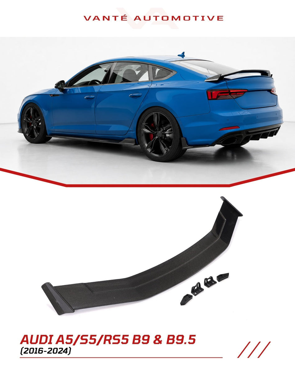 Audi A5 S5 RS5 B9 and B9.5 Dry Carbon Fibre Rear Trunk Spoiler