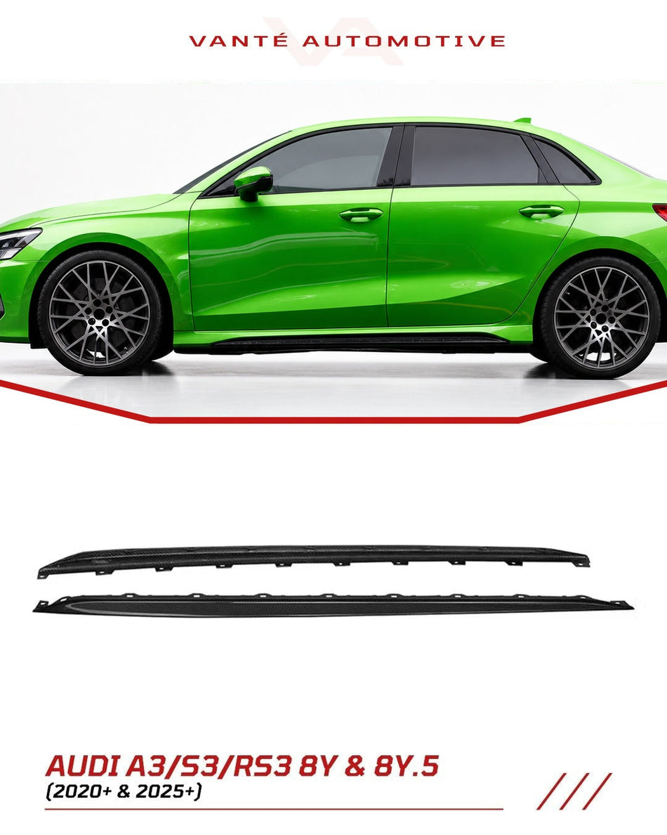 Audi RS3 8Y Carbon Fiber Side Skirts V1