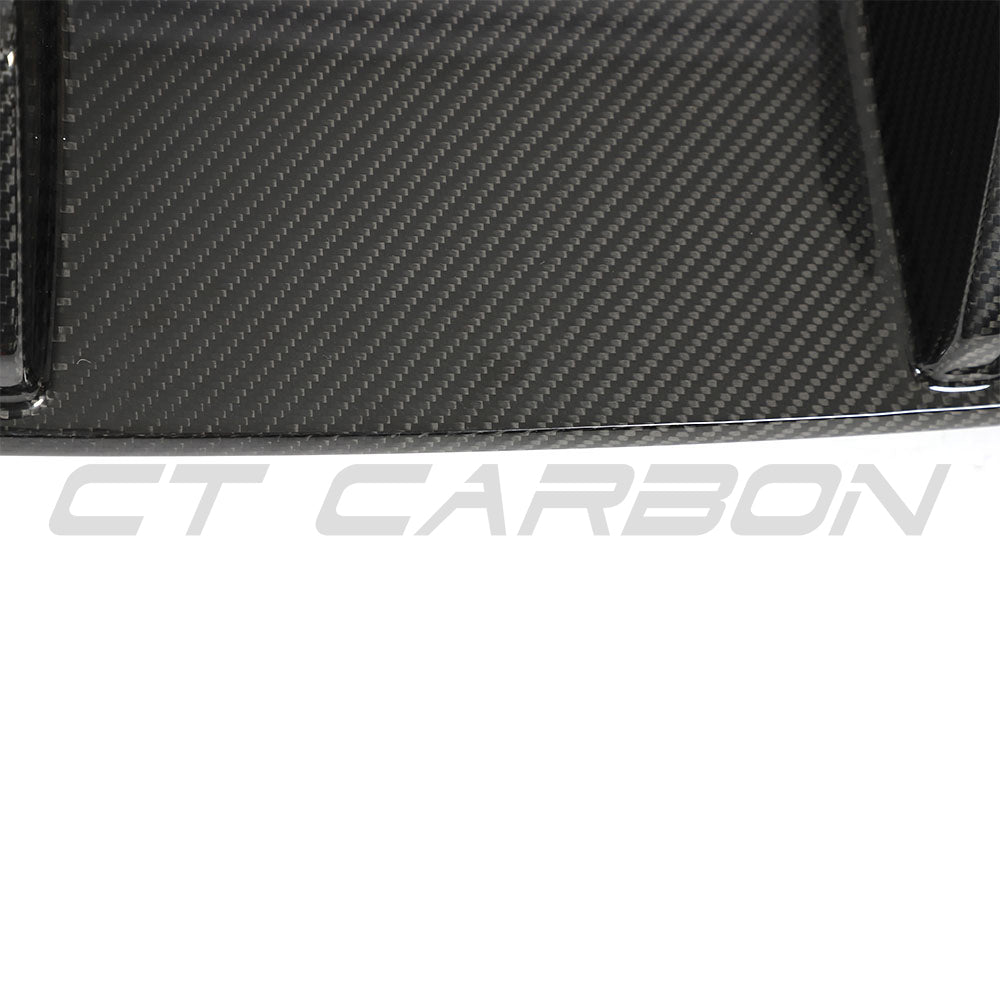 PORSCHE TAYCAN / TAYCAN 4 / TAYCAN 4S / TAYCAN GTS 2019+ CARBON FIBRE DIFFUSER-Diffuser-CT CARBON-CT Carbon - High-quality carbon fiber and gloss black aerodynamic parts for premium sports and luxury vehicles.