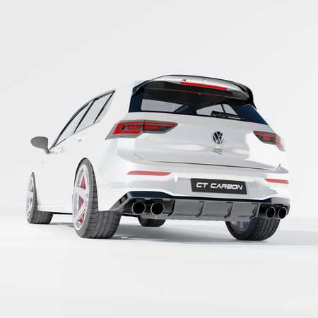 VW GOLF MK8.5 R CARBON FIBRE SPLITTER - CT DESIGN-Splitter-CT CARBON-CT Carbon - High-quality carbon fiber and gloss black aerodynamic parts for premium sports and luxury vehicles.
