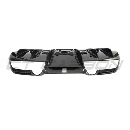 FERRARI F8 2019-2023 CARBON FIBRE DIFFUSER-Diffuser-CT CARBON-CT Carbon - High-quality carbon fiber and gloss black aerodynamic parts for premium sports and luxury vehicles.