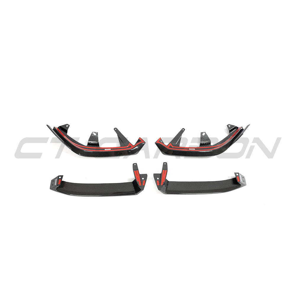 BMW 5 SERIES & i5 G60/G61 2024+ CARBON FIBRE SPLITTER-Splitter-CT CARBON-CT Carbon - High-quality carbon fiber and gloss black aerodynamic parts for premium sports and luxury vehicles.