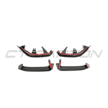 BMW 5 SERIES & i5 G60/G61 2024+ CARBON FIBRE SPLITTER-Splitter-CT CARBON-CT Carbon - High-quality carbon fiber and gloss black aerodynamic parts for premium sports and luxury vehicles.
