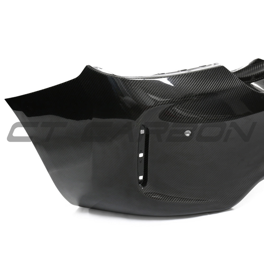 BMW F87 M2/M2C CARBON PRE-PREG FIBRE REAR BUMPER-Bumper-CT CARBON-CT Carbon - High-quality carbon fiber and gloss black aerodynamic parts for premium sports and luxury vehicles.