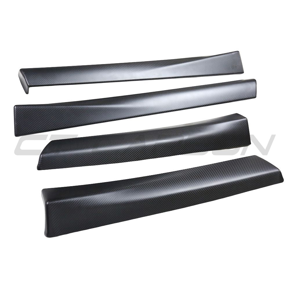 TESLA MODEL 3 2017-2023 CARBON FIBRE INTERIOR DOOR PANEL TRIM ADD ON-Accessories-CT CARBON-CT Carbon - High-quality carbon fiber and gloss black aerodynamic parts for premium sports and luxury vehicles.