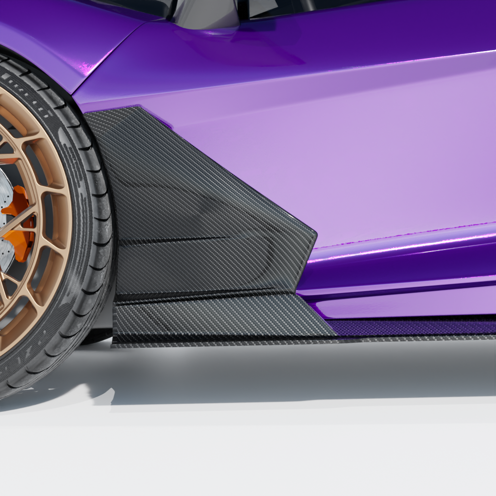 LAMBORGHINI REVUELTO CARBON FIBRE DOOR TRIM - CT DESIGN-Side Skirts-CT CARBON-CT Carbon - High-quality carbon fiber and gloss black aerodynamic parts for premium sports and luxury vehicles.
