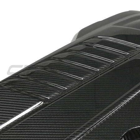 TOYOTA SUPRA A90 3.0T B58 CARBON FIBRE ENGINE COVER-Accessories-CT CARBON-CT Carbon - High-quality carbon fiber and gloss black aerodynamic parts for premium sports and luxury vehicles.