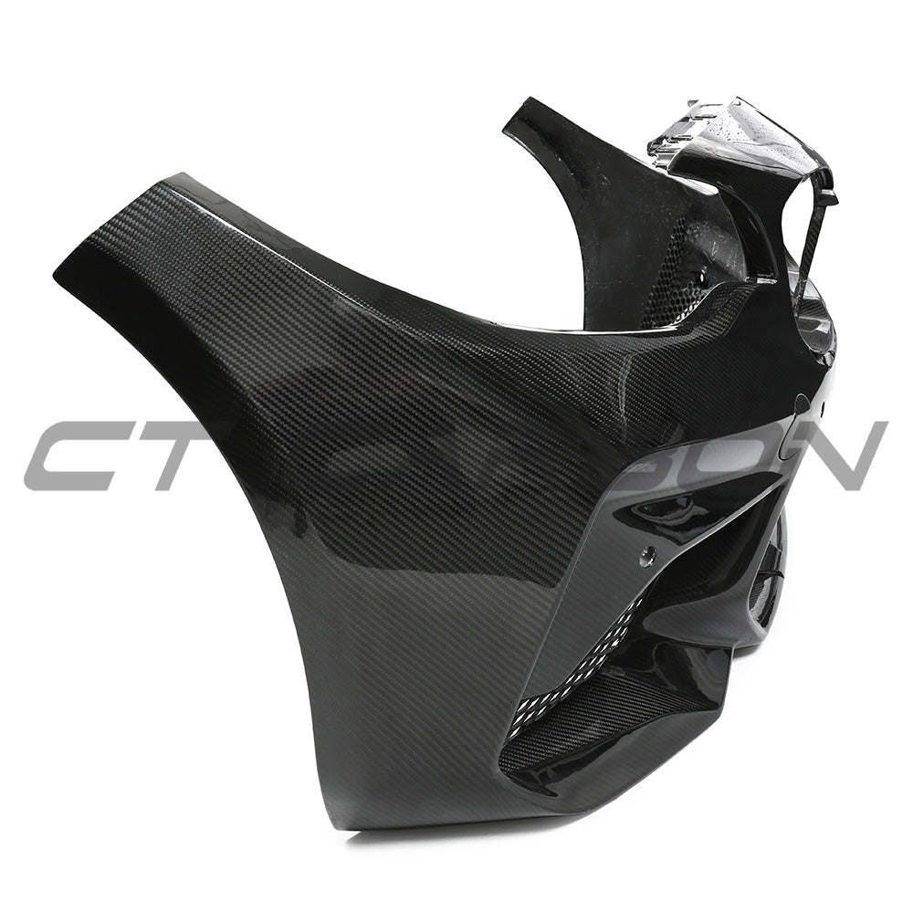BMW F87 M2C CARBON PRE-PREG FIBRE FRONT BUMPER-Bumper-CT CARBON-CT Carbon - High-quality carbon fiber and gloss black aerodynamic parts for premium sports and luxury vehicles.