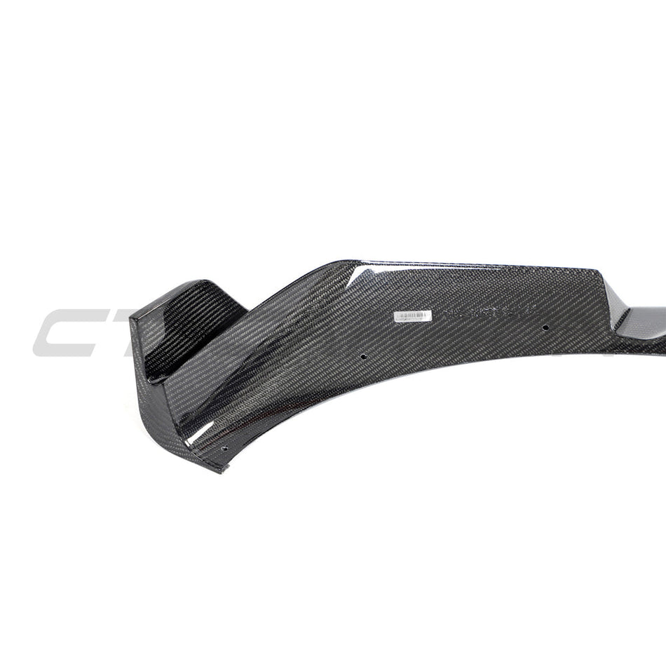 BMW X3M/X4M F97/F98 LCI 2022+ CARBON FIBRE SPLITTER-Splitter-CT CARBON-CT Carbon - High-quality carbon fiber and gloss black aerodynamic parts for premium sports and luxury vehicles.