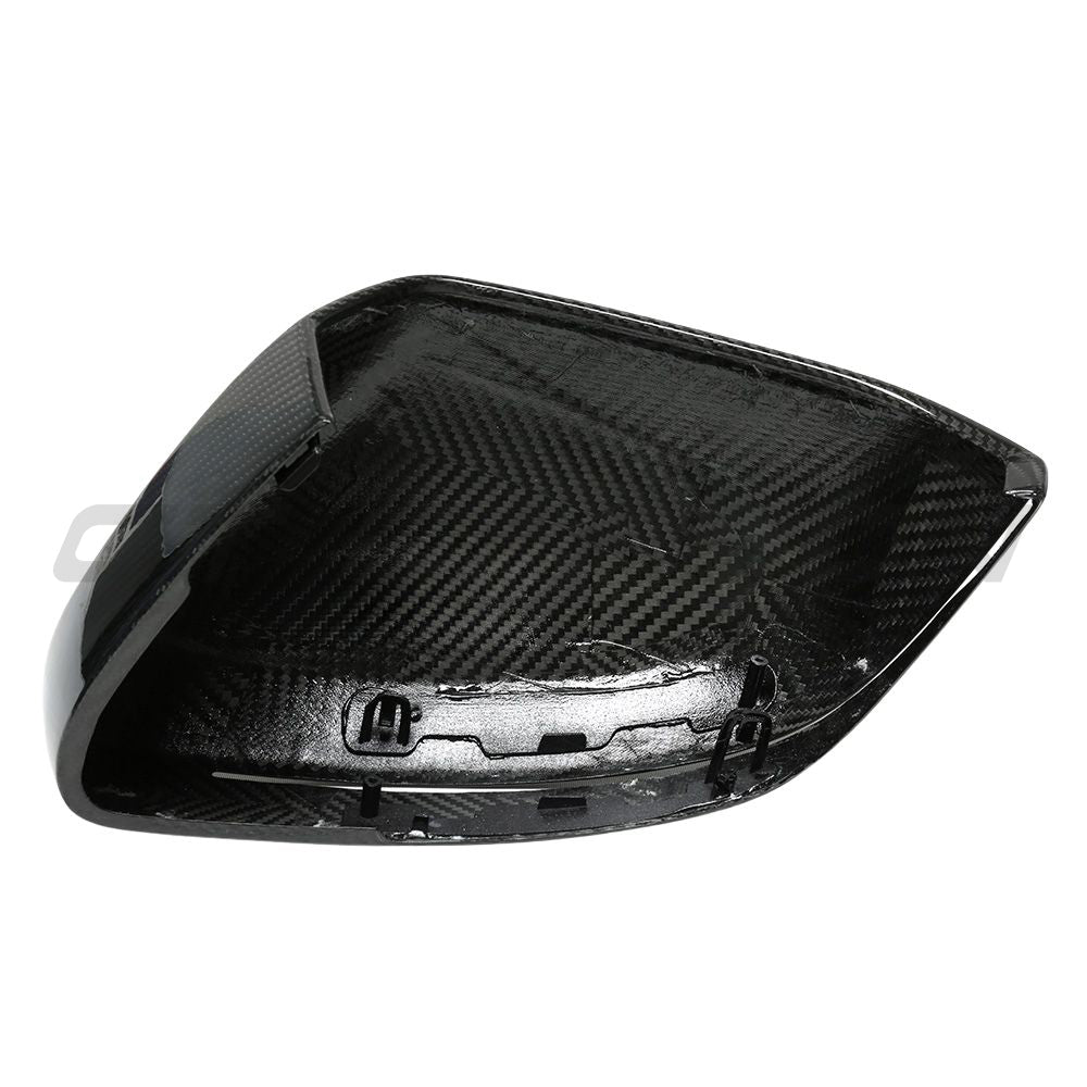 BMW M5 G90, 5 SERIES & i5 M60 G60 PRE-PREG CARBON FIBRE MIRRORS V2 - LHD-Accessories-CT CARBON-CT Carbon - High-quality carbon fiber and gloss black aerodynamic parts for premium sports and luxury vehicles.