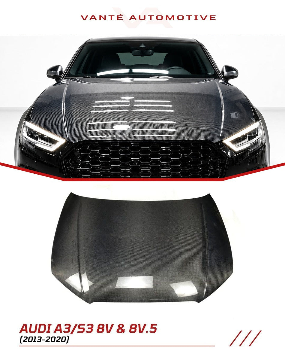 Audi A3/S3 8V and 8V.5 Carbon Fiber Hood Bonnet