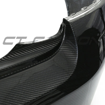 BMW F87 M2/M2C CARBON PRE-PREG FIBRE REAR BUMPER-Bumper-CT CARBON-CT Carbon - High-quality carbon fiber and gloss black aerodynamic parts for premium sports and luxury vehicles.