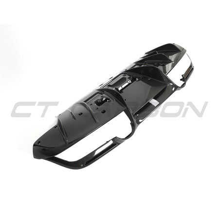 FERRARI F8 2019-2023 CARBON FIBRE DIFFUSER-Diffuser-CT CARBON-CT Carbon - High-quality carbon fiber and gloss black aerodynamic parts for premium sports and luxury vehicles.