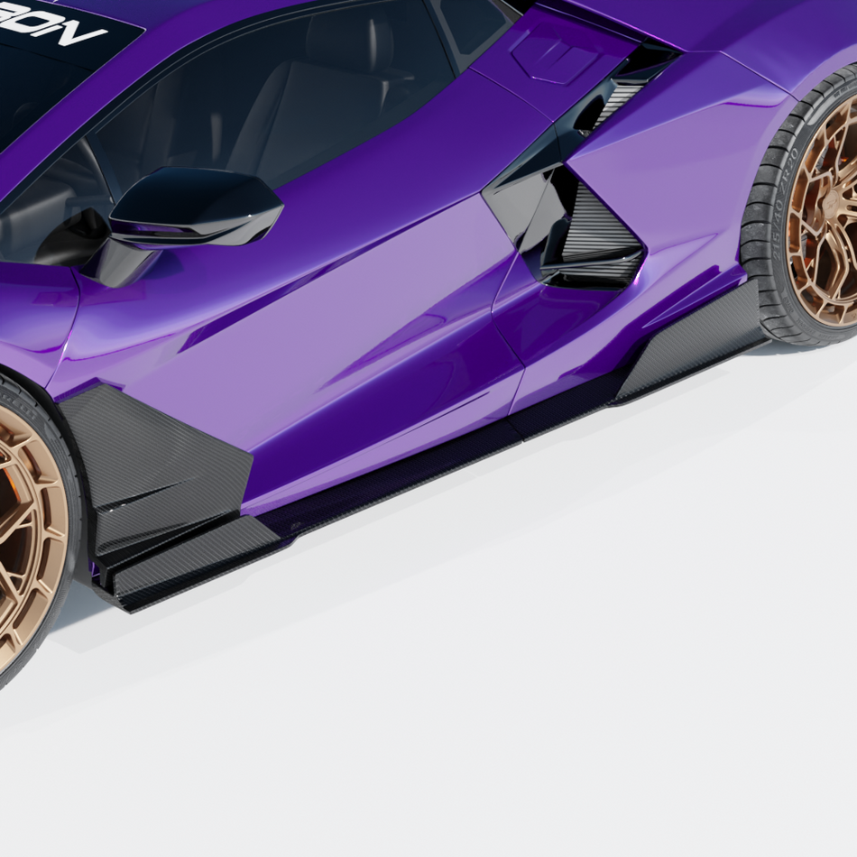 LAMBORGHINI REVUELTO CARBON FIBRE DOOR TRIM - CT DESIGN-Side Skirts-CT CARBON-CT Carbon - High-quality carbon fiber and gloss black aerodynamic parts for premium sports and luxury vehicles.