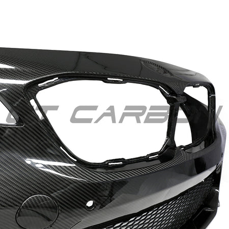 BMW F87 M2C CARBON PRE-PREG FIBRE FRONT BUMPER-Bumper-CT CARBON-CT Carbon - High-quality carbon fiber and gloss black aerodynamic parts for premium sports and luxury vehicles.