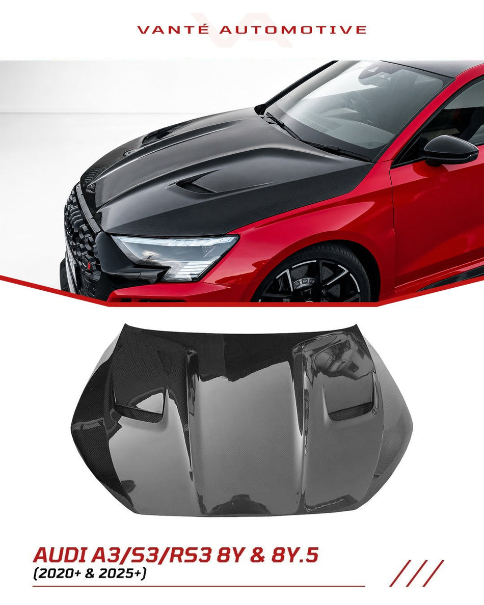 Audi S3/RS3 8Y Carbon Fiber Bonnet Hood