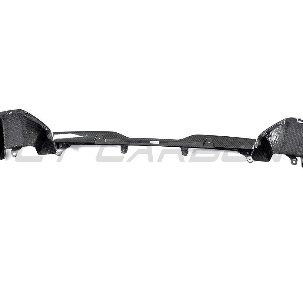 BMW 5 SERIES G60 & i5 2023+ CARBON FIBRE DIFFUSER - MP-Diffuser-CT CARBON-CT Carbon - High-quality carbon fiber and gloss black aerodynamic parts for premium sports and luxury vehicles.