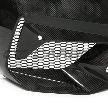 BMW F87 M2C CARBON PRE-PREG FIBRE FRONT BUMPER-Bumper-CT CARBON-CT Carbon - High-quality carbon fiber and gloss black aerodynamic parts for premium sports and luxury vehicles.