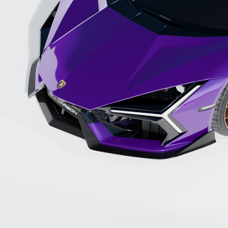 LAMBORGHINI REVUELTO CARBON FIBRE FRONT SPLITTER - CT DESIGN-Splitter-CT CARBON-CT Carbon - High-quality carbon fiber and gloss black aerodynamic parts for premium sports and luxury vehicles.