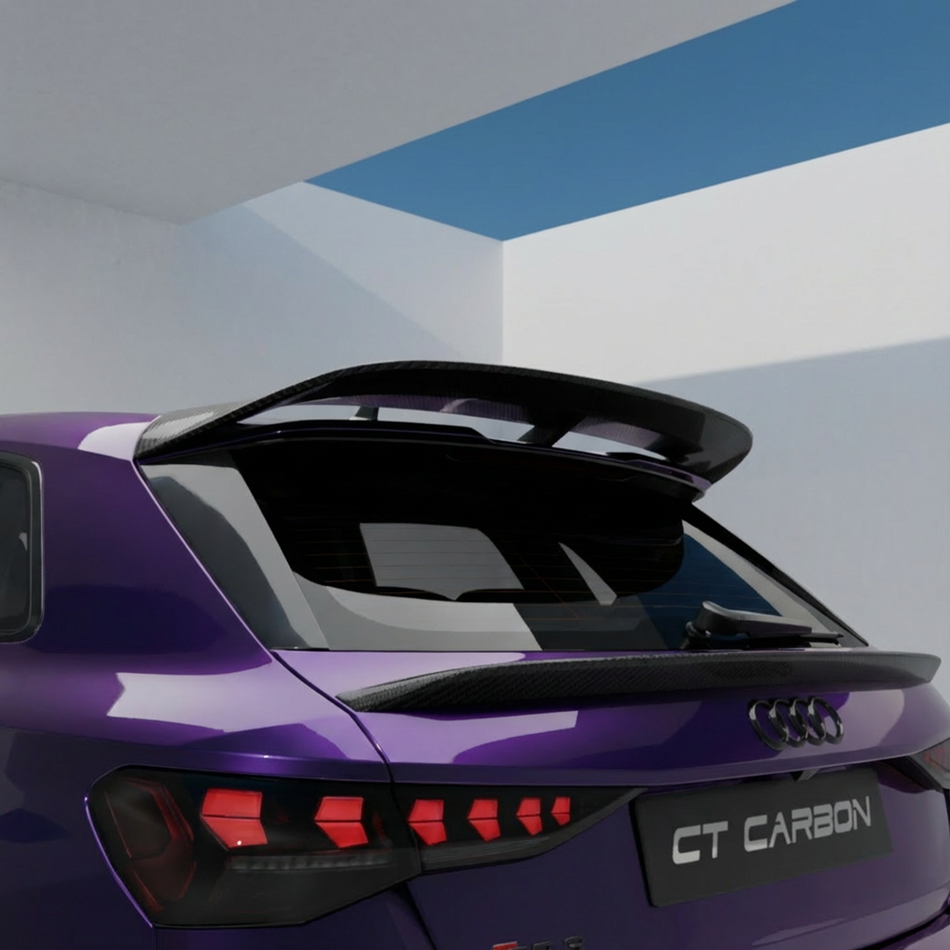 AUDI A3/S3/RS3 8Y 2022+ SPORTBACK CARBON FIBRE SPOILER - CT DESIGN V3