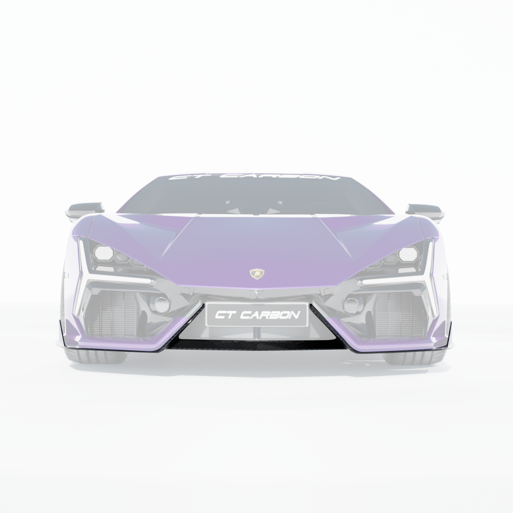 LAMBORGHINI REVUELTO CARBON FIBRE FRONT SPLITTER - CT DESIGN-Splitter-CT CARBON-CT Carbon - High-quality carbon fiber and gloss black aerodynamic parts for premium sports and luxury vehicles.