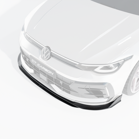 VW GOLF MK8.5 R CARBON FIBRE SPLITTER - CT DESIGN-Splitter-CT CARBON-CT Carbon - High-quality carbon fiber and gloss black aerodynamic parts for premium sports and luxury vehicles.