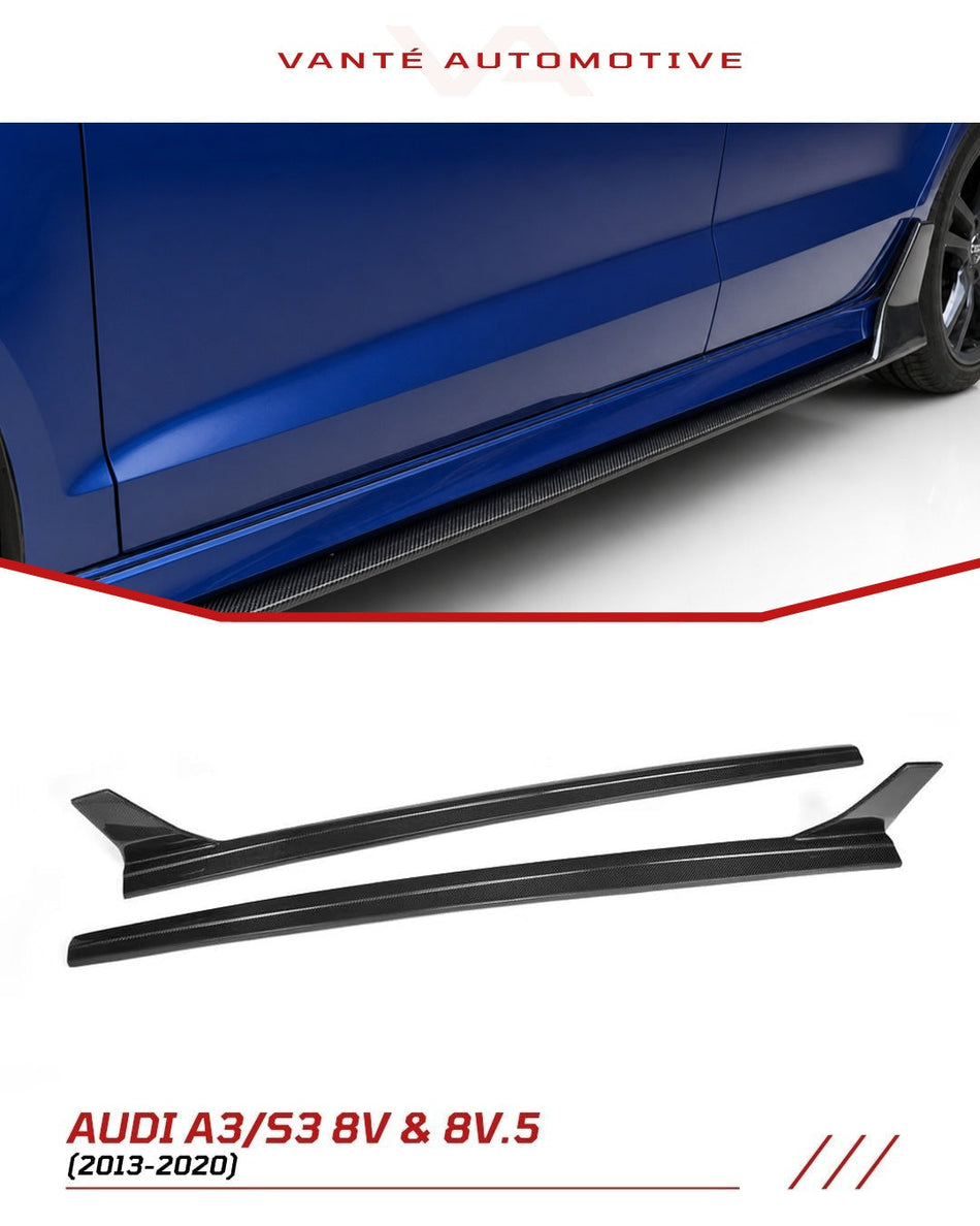 Audi S3 8V Carbon Fiber Side Skirts V3
