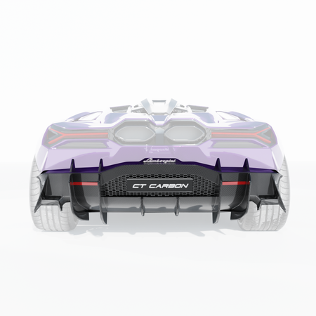 LAMBORGHINI REVUELTO CARBON FIBRE REAR DIFFUSER - CT DESIGN-Diffuser-CT CARBON-CT Carbon - High-quality carbon fiber and gloss black aerodynamic parts for premium sports and luxury vehicles.