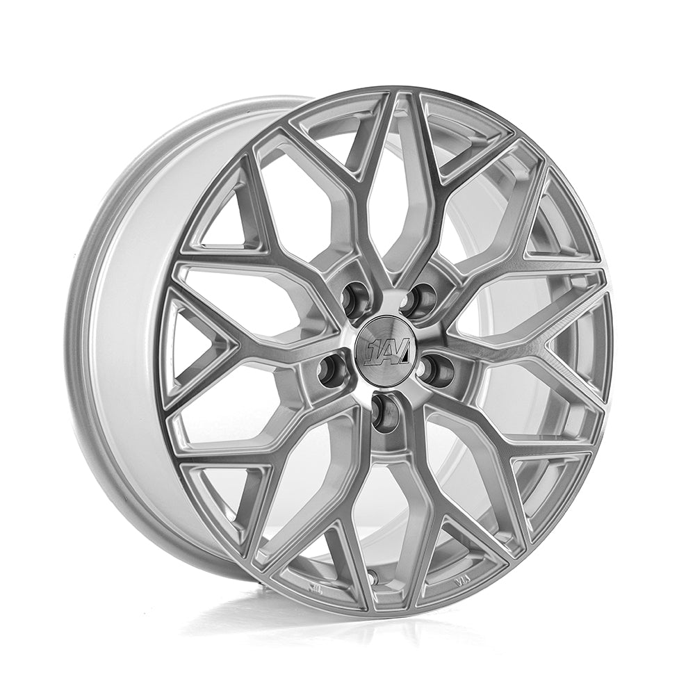 1AV ZX12T 18x8 ET50 5x115 Gloss Silver & Polished