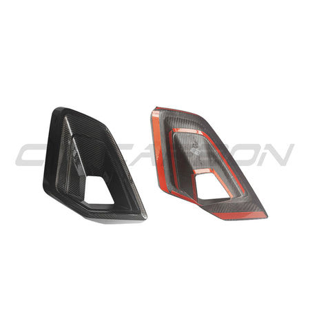 BMW G05 X5 LCI 2024+ LCI CARBON FIBRE FRONT DUCT ADD ON-Accessories-CT CARBON-CT Carbon - High-quality carbon fiber and gloss black aerodynamic parts for premium sports and luxury vehicles.