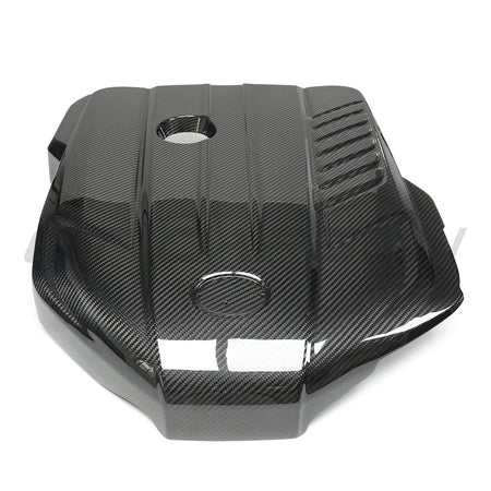 TOYOTA SUPRA A90 3.0T B58 CARBON FIBRE ENGINE COVER-Accessories-CT CARBON-CT Carbon - High-quality carbon fiber and gloss black aerodynamic parts for premium sports and luxury vehicles.