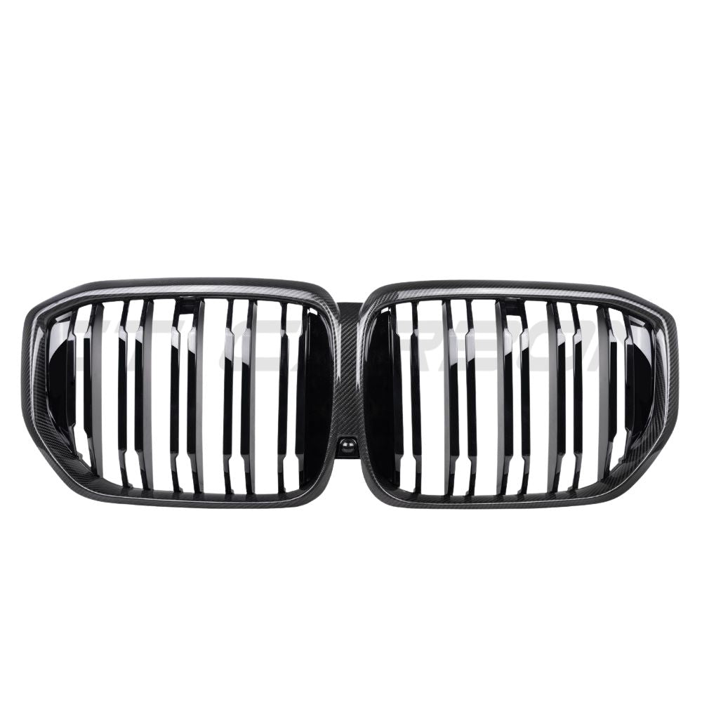 BMW X5 G05 LCI DOUBLE SLAT CARBON FIBRE FRONT GRILLE-Grille-CT CARBON-CT Carbon - High-quality carbon fiber and gloss black aerodynamic parts for premium sports and luxury vehicles.
