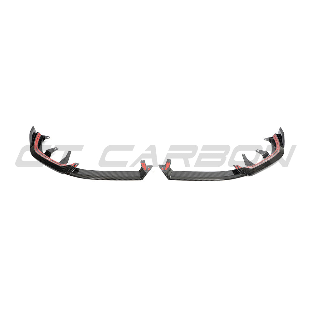 BMW 5 SERIES & i5 G60/G61 2024+ CARBON FIBRE SPLITTER-Splitter-CT CARBON-CT Carbon - High-quality carbon fiber and gloss black aerodynamic parts for premium sports and luxury vehicles.