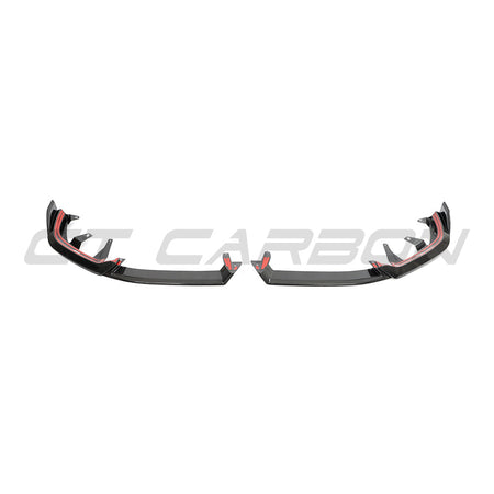 BMW 5 SERIES & i5 G60/G61 2024+ CARBON FIBRE SPLITTER-Splitter-CT CARBON-CT Carbon - High-quality carbon fiber and gloss black aerodynamic parts for premium sports and luxury vehicles.