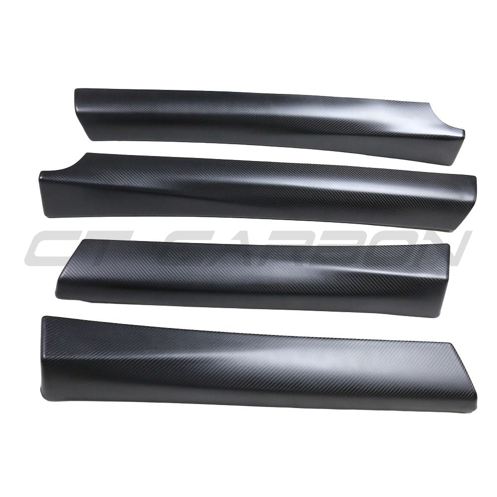 TESLA MODEL 3 2017-2023 CARBON FIBRE INTERIOR DOOR PANEL TRIM ADD ON-Accessories-CT CARBON-CT Carbon - High-quality carbon fiber and gloss black aerodynamic parts for premium sports and luxury vehicles.