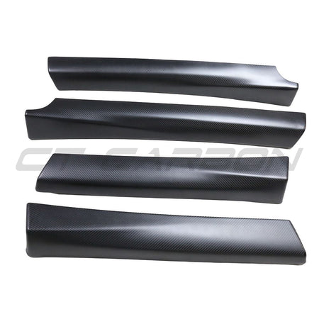 TESLA MODEL 3 2017-2023 CARBON FIBRE INTERIOR DOOR PANEL TRIM ADD ON-Accessories-CT CARBON-CT Carbon - High-quality carbon fiber and gloss black aerodynamic parts for premium sports and luxury vehicles.